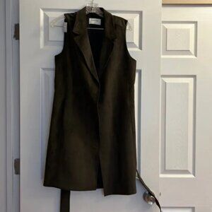 Aritzia Babaton Malley Olive Suede Vest S